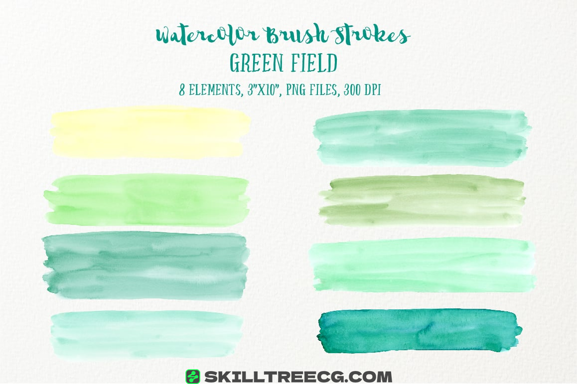 图片[2]-Watercolor Brush Stroke Bundle（835158）-技能树